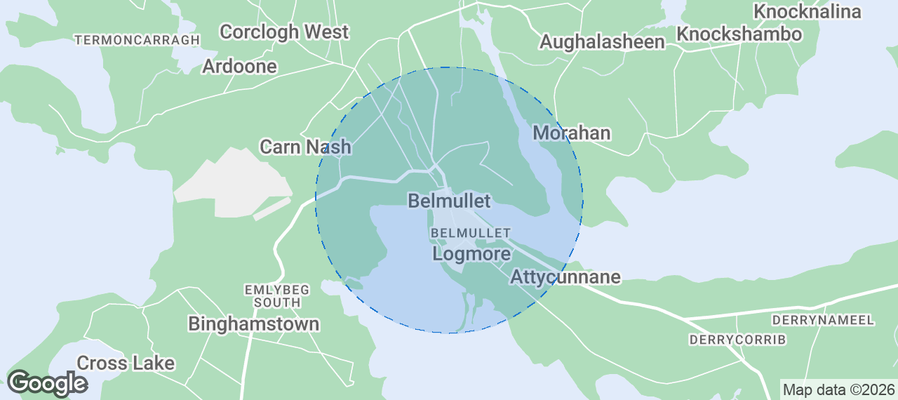 Belmullet Airbnb map
